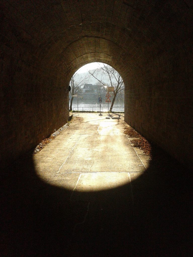 passage, tunnel, light